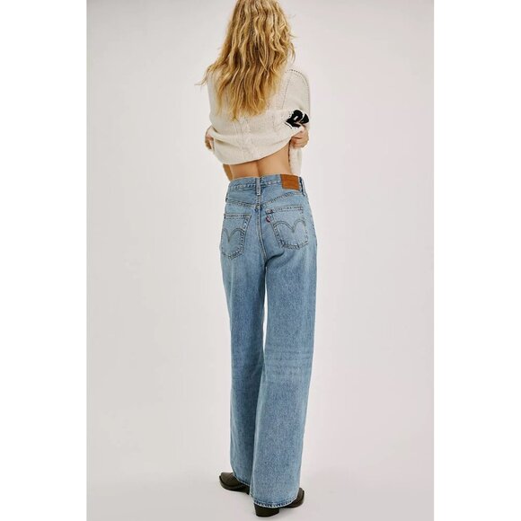 Levi's Ribcage Wide-Leg Premium Denim Jeans 25 - Picture 2 of 12